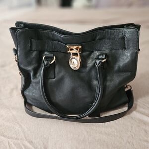 Michael Kors Black Leather Shoulder Bag